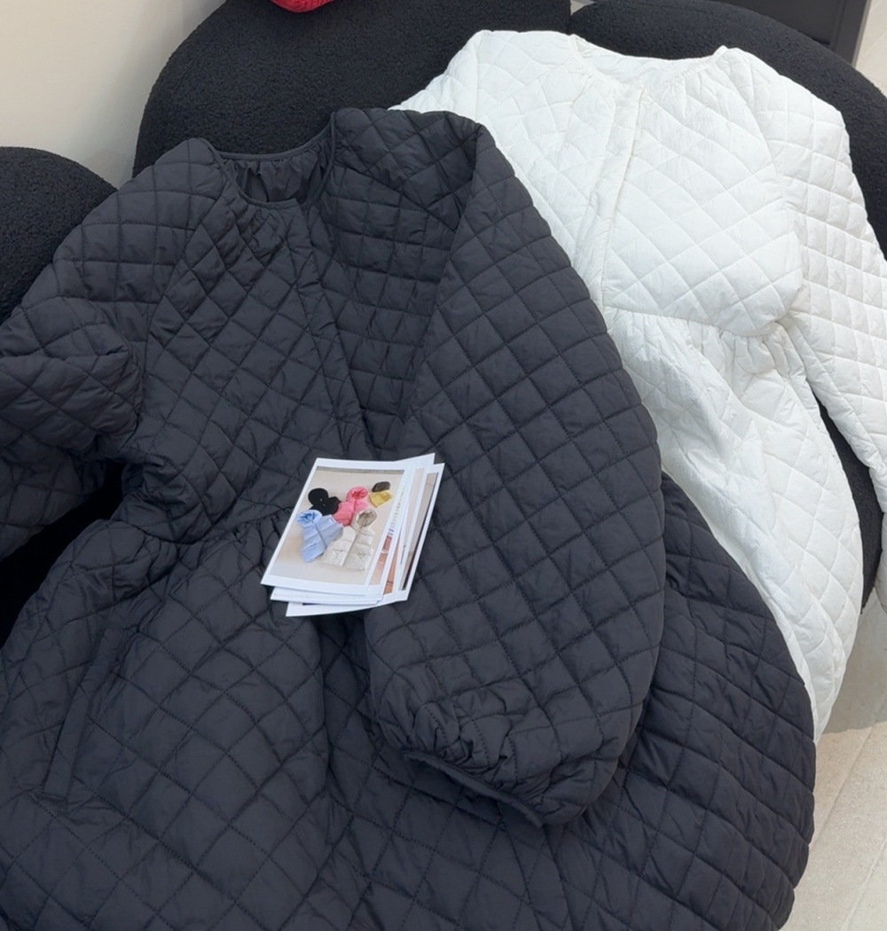 Large yard loose winter cotton coat long thick dress