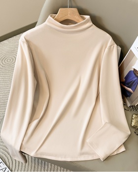 Autumn T-shirt half high collar bottoming shirt