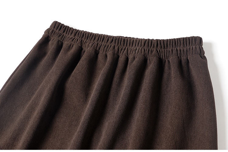 High waist loose long one step skirt black slim split skirt