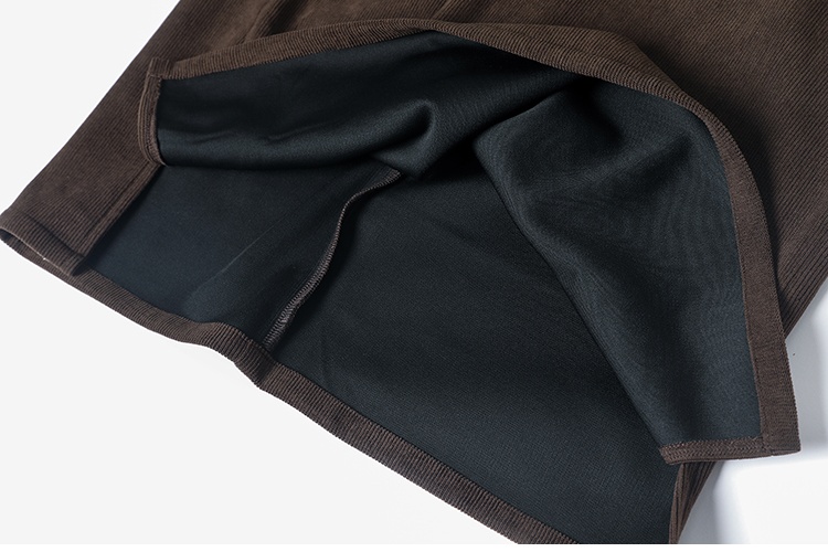 High waist loose long one step skirt black slim split skirt