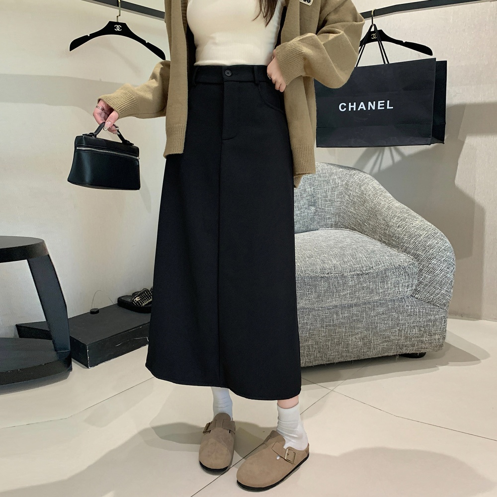 Thick after the split business suit long retro skirt