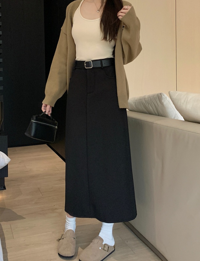 Thick after the split business suit long retro skirt