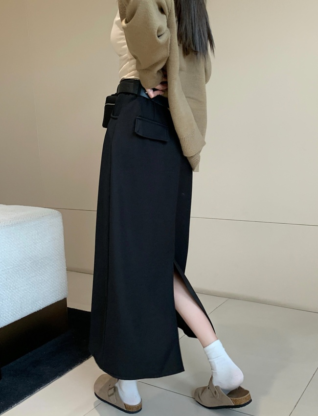 Thick after the split business suit long retro skirt