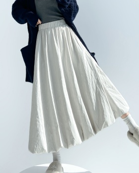 High waist bud puff skirt autumn skirt for women