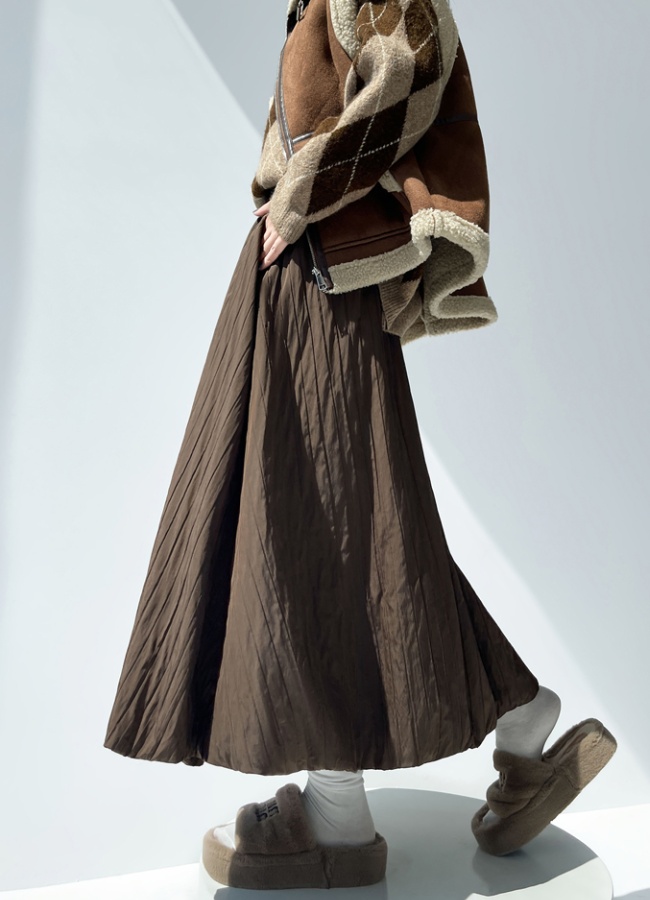 High waist bud puff skirt autumn skirt for women