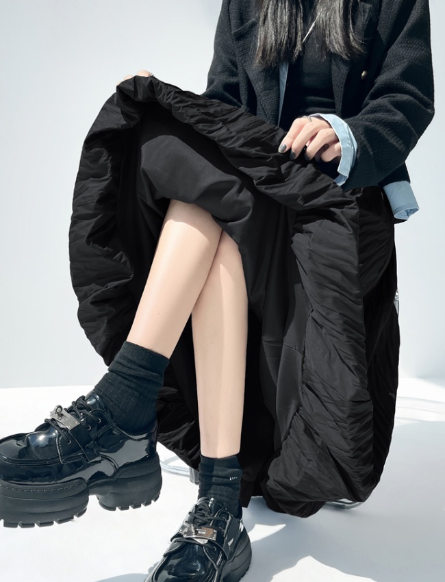 High waist bud puff skirt autumn skirt for women