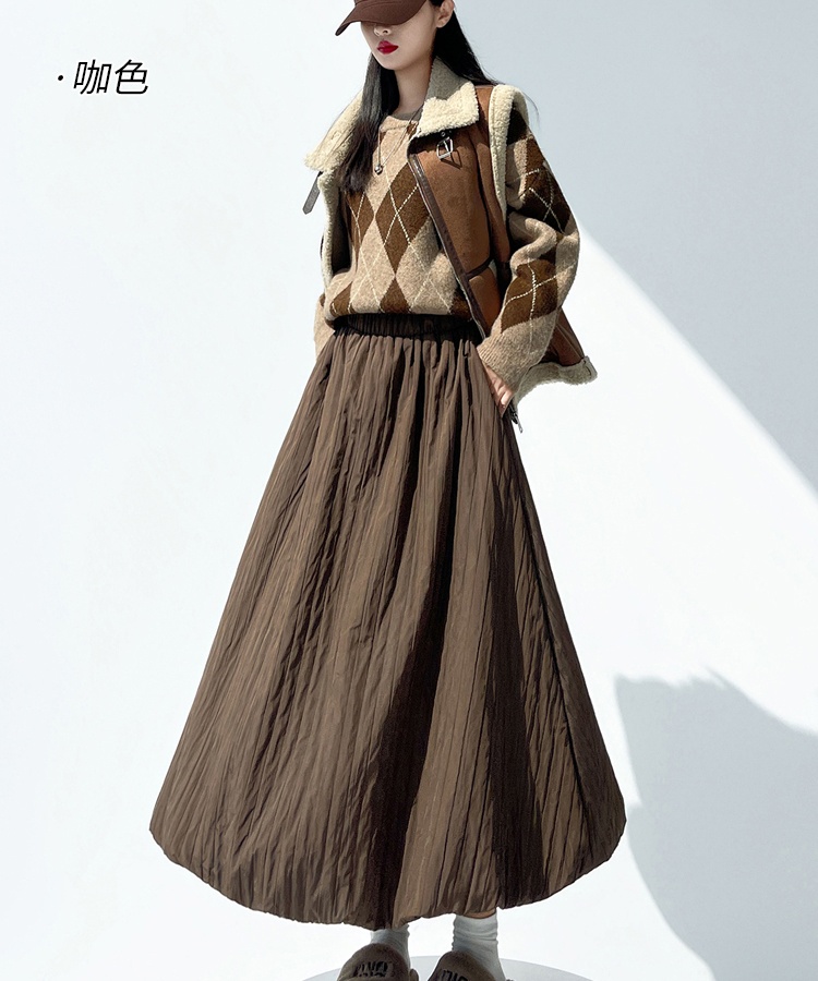 High waist bud puff skirt autumn skirt for women