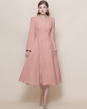 Retro temperament windbreaker France style dress