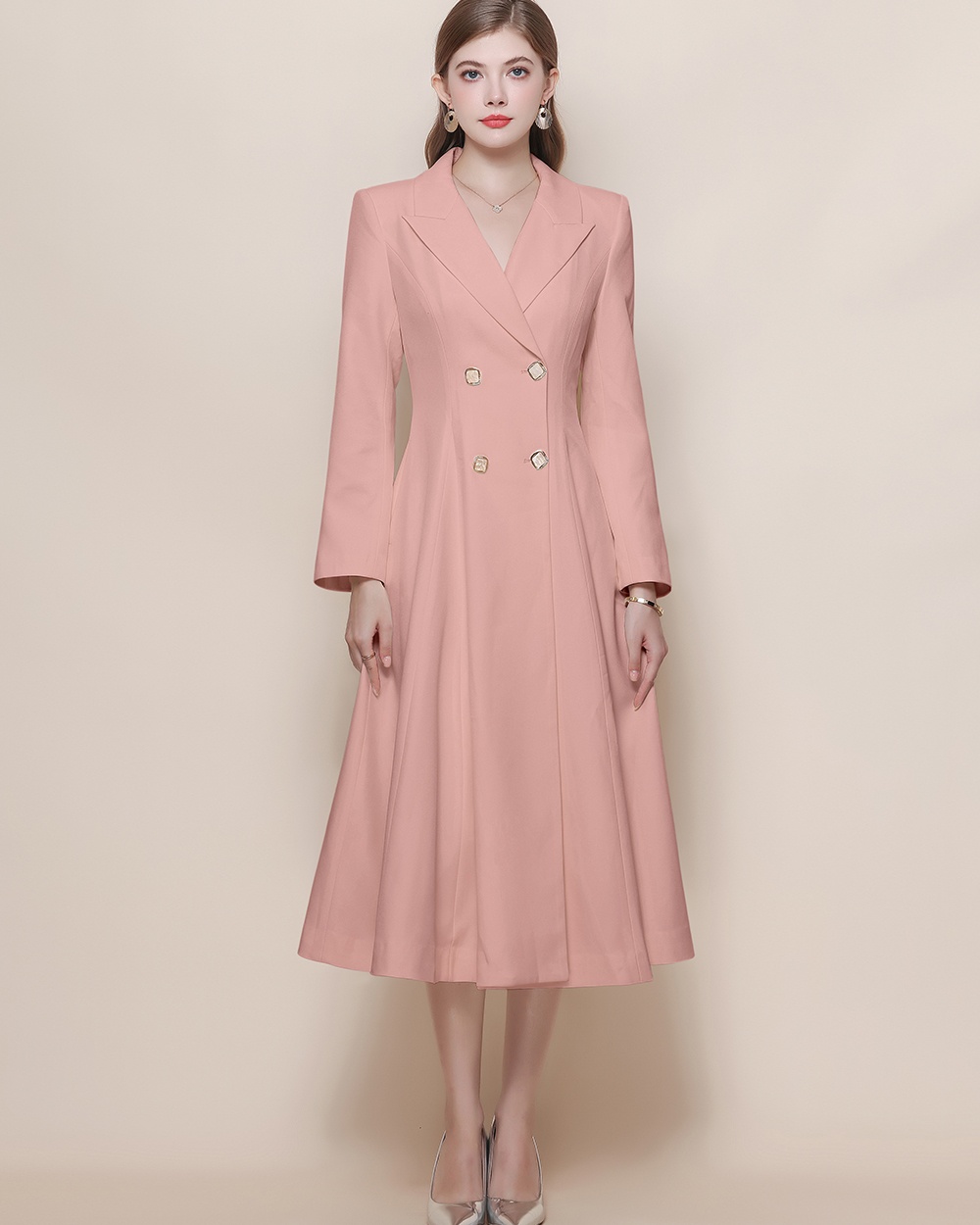 Retro temperament windbreaker France style dress