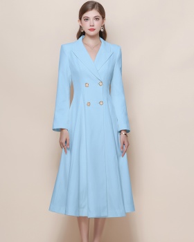 Retro temperament windbreaker pinched waist coat