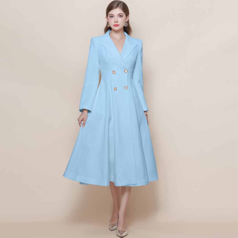 Retro temperament windbreaker pinched waist coat