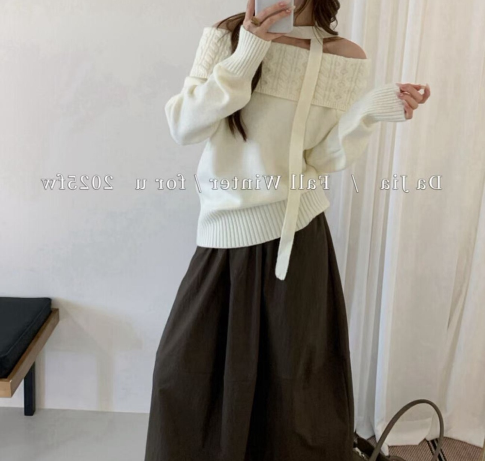 Korean style autumn tops all-match sweater for women