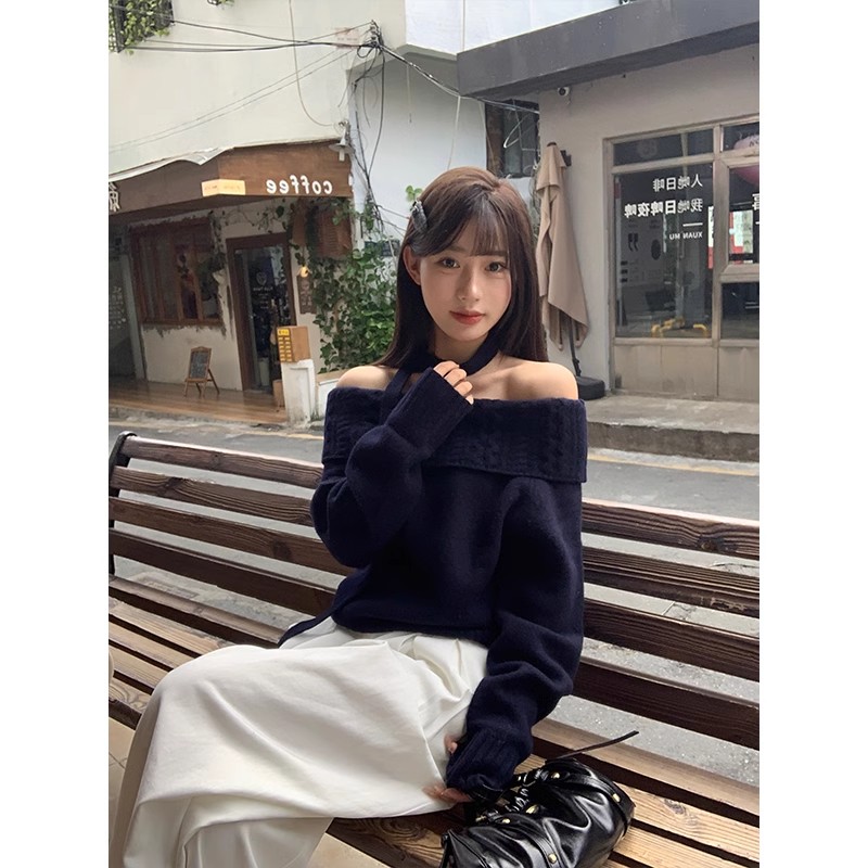 Korean style autumn tops all-match sweater for women