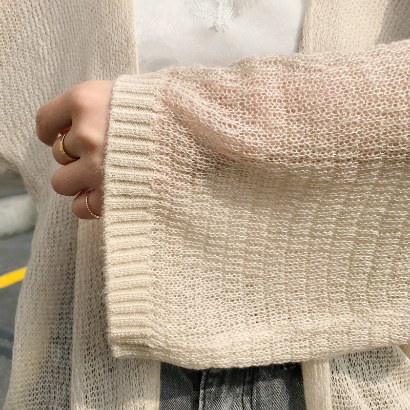 All-match spring and autumn sun shirt slim retro cardigan