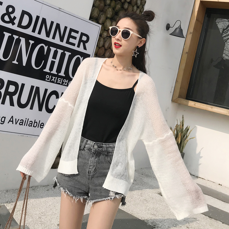 All-match spring and autumn sun shirt slim retro cardigan
