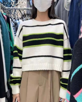 Stripe Western style tops mixed colors sweater