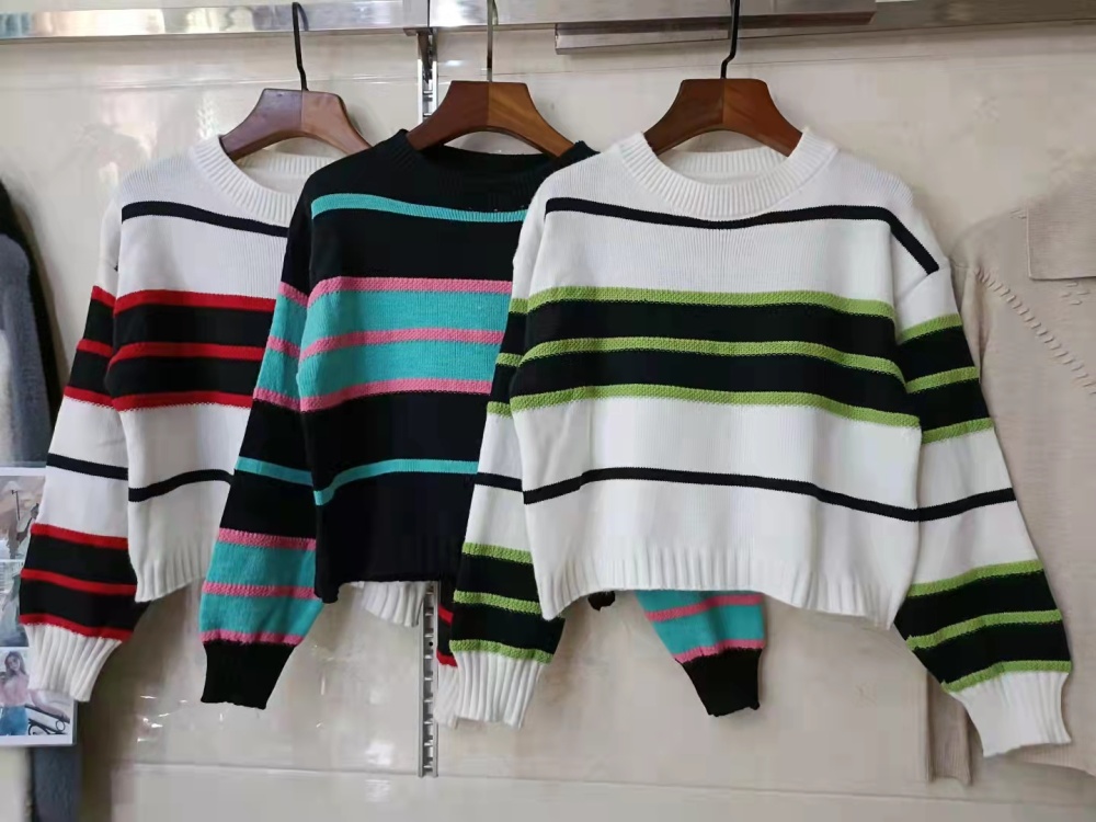 Stripe Western style tops mixed colors sweater