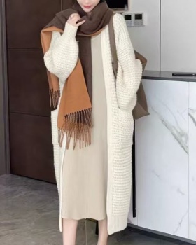 Student autumn and winter cardigan loose blue coat