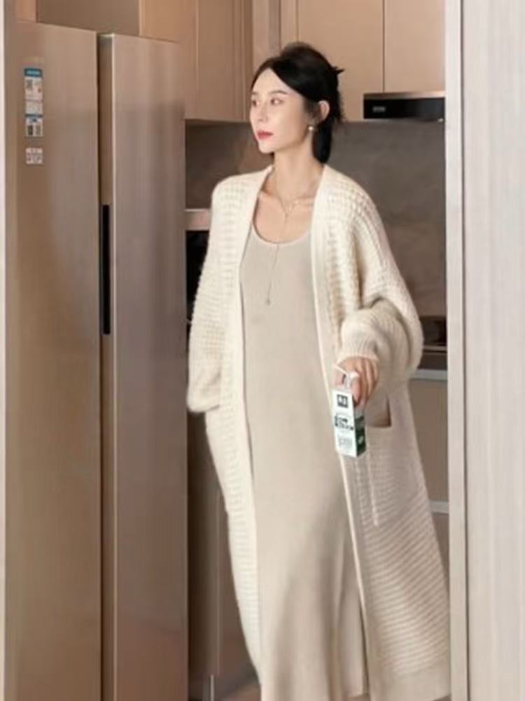 Student autumn and winter cardigan loose blue coat