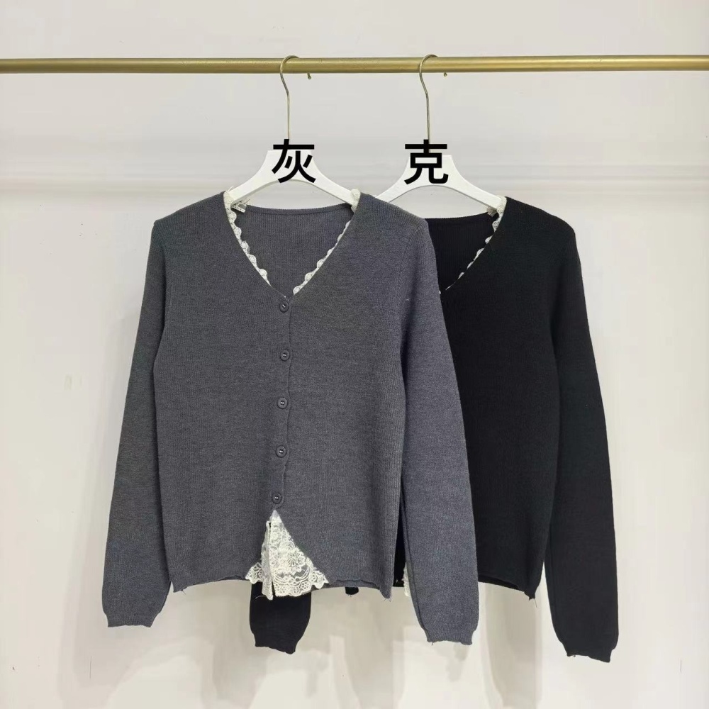 Autumn enticement tops splice bottoming shirt for women