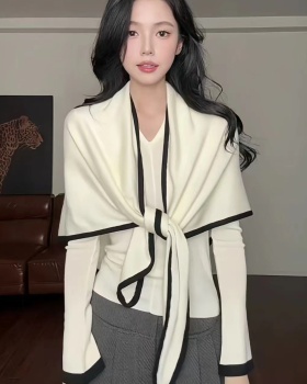 Slim autumn shawl Korean style tops 2pcs set for women