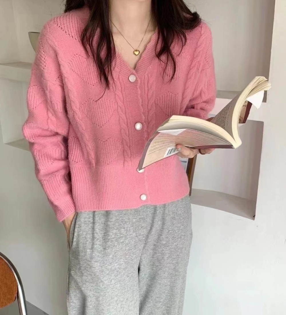 Inside the ride V-neck coat lace cardigan for women