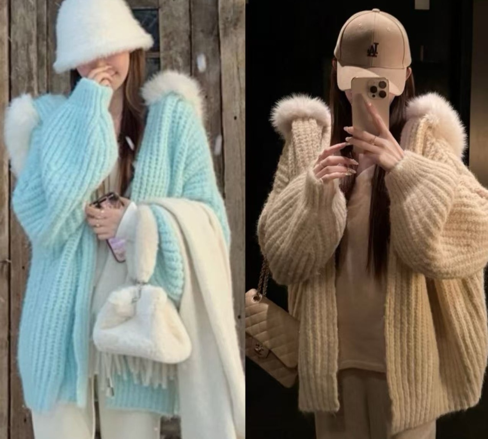 Autumn and winter sweater coat for women