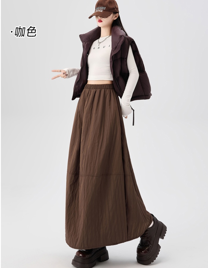 Fold splice slim skirt autumn and winter A-line bud skirt
