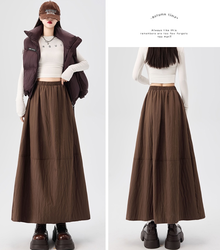 Fold splice slim skirt autumn and winter A-line bud skirt