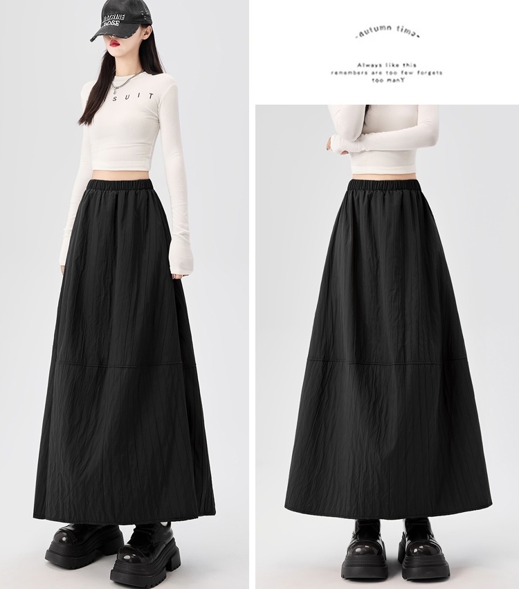 Fold splice slim skirt autumn and winter A-line bud skirt