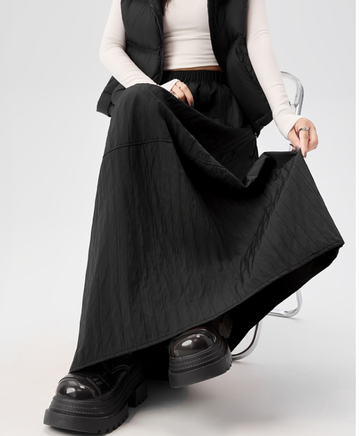 Fold splice slim skirt autumn and winter A-line bud skirt