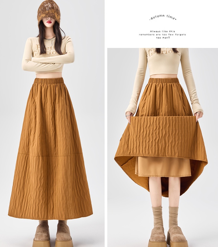 Fold splice slim skirt autumn and winter A-line bud skirt