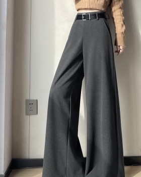 Autumn and winter suit pants woolen wide leg pants