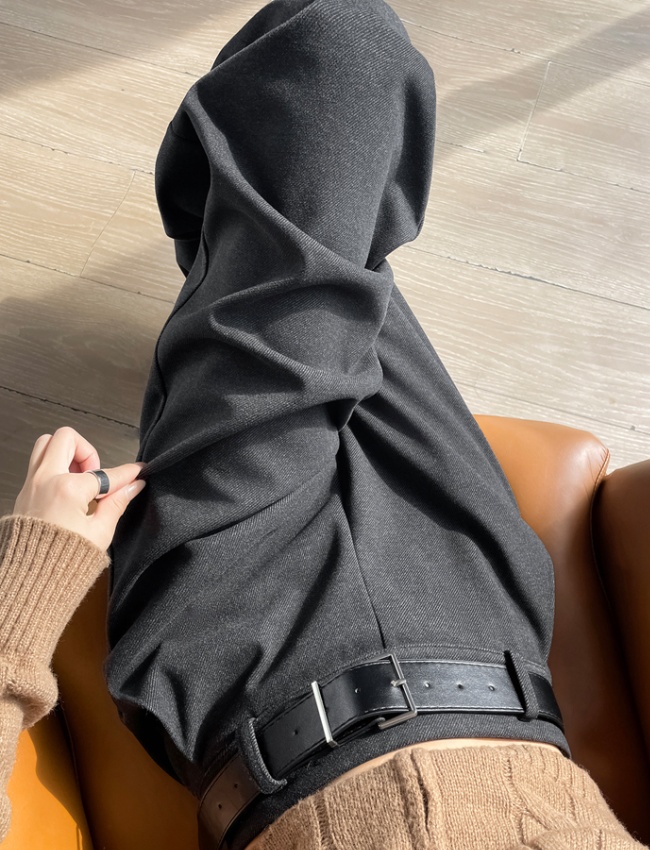 Autumn and winter suit pants woolen wide leg pants