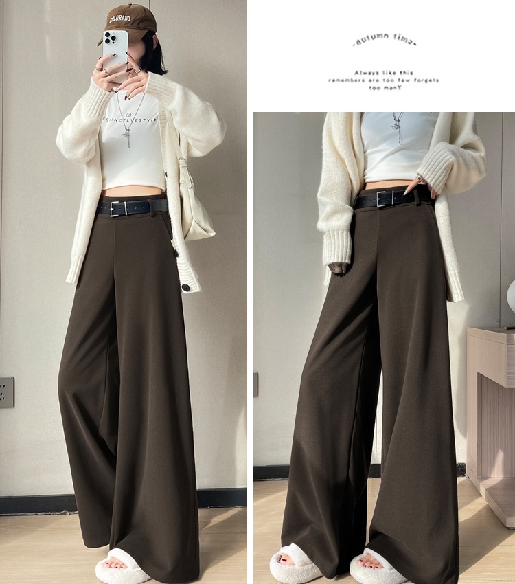 Autumn and winter suit pants woolen wide leg pants