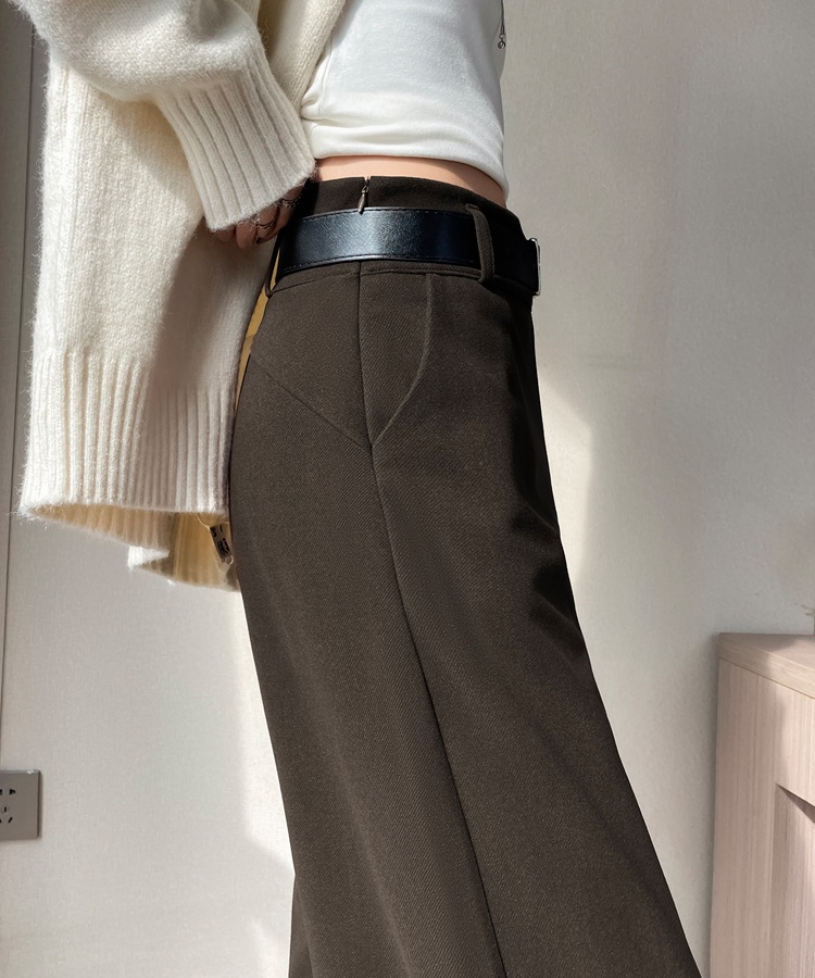 Autumn and winter suit pants woolen wide leg pants