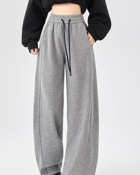 Drape wide leg pants sports sweatpants for women
