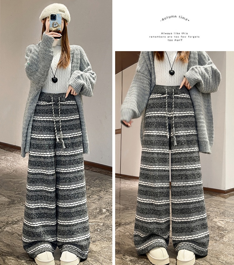 Lazy straight pants Casual wide leg pants for women