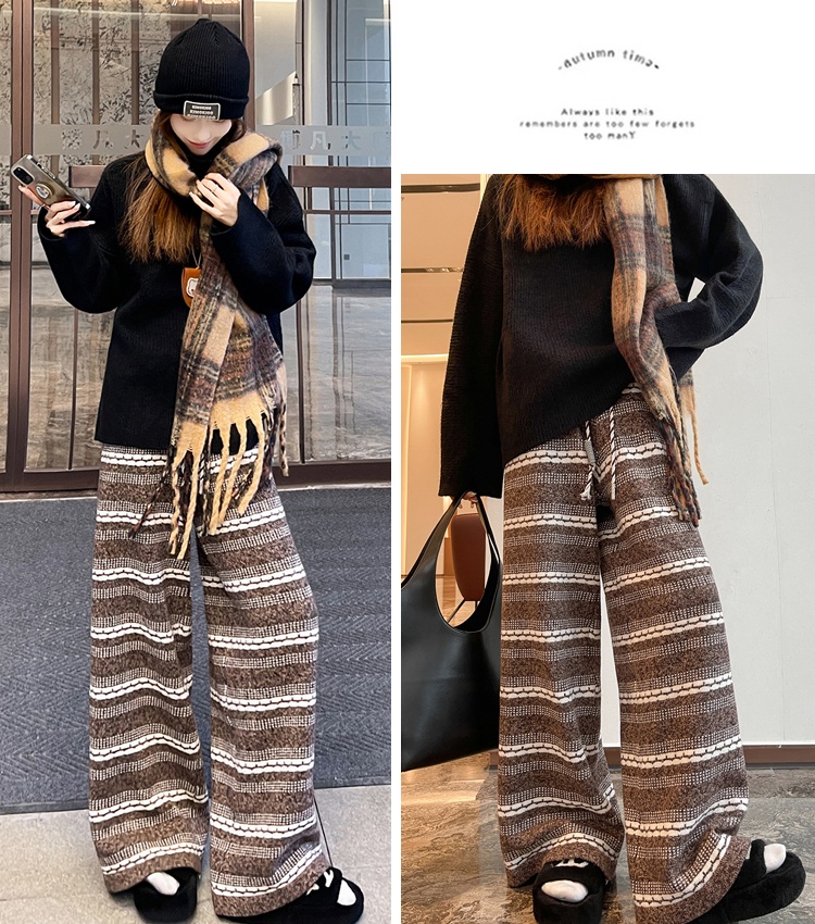 Lazy straight pants Casual wide leg pants for women
