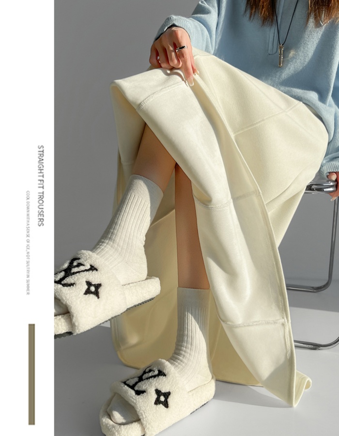 Cashmere slim high waist autumn and winter skirt for women