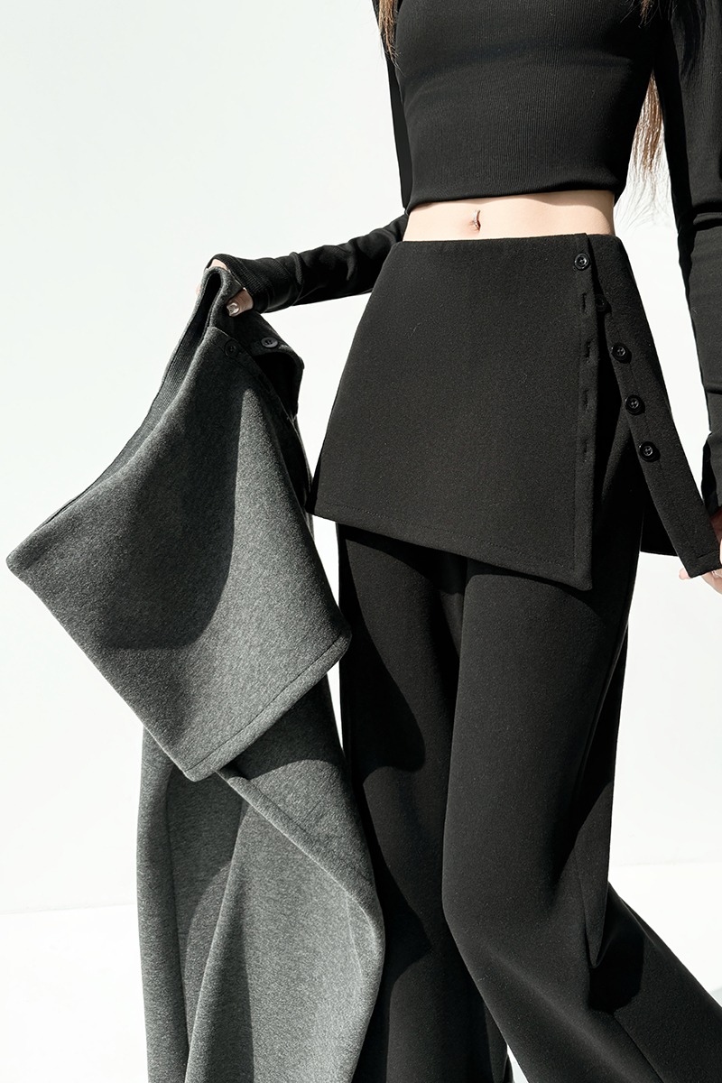 Micro speaker slim pants high waist flare pants for women