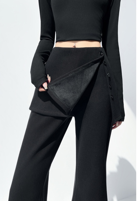 Micro speaker slim pants high waist flare pants for women