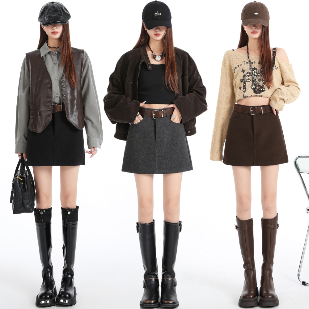 Autumn and winter skirt anti emptied short skirt for women