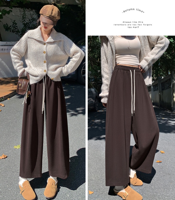 Autumn and winter wide leg pants harem sweatpants