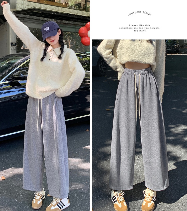 Autumn and winter wide leg pants harem sweatpants