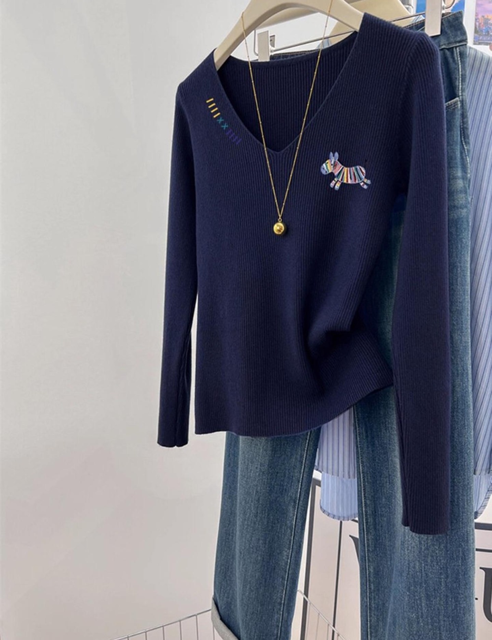 All-match fashionable pony sweater for women