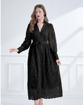 Colors elegant style sequins stereoscopic dress