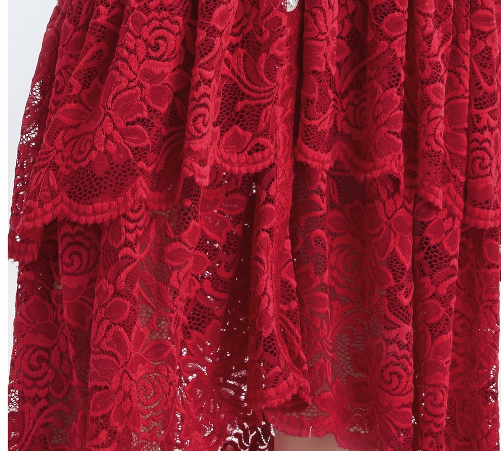 Pinched waist autumn cstand collar elegant style double dress