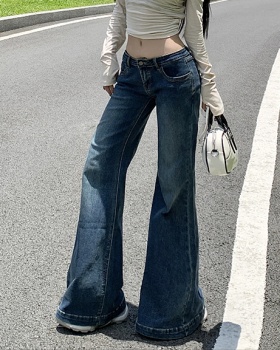 Classic elasticity jeans all-match long pants for women