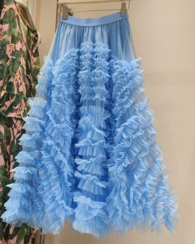 Slim big skirt gauze long skirt cake gorgeous skirt